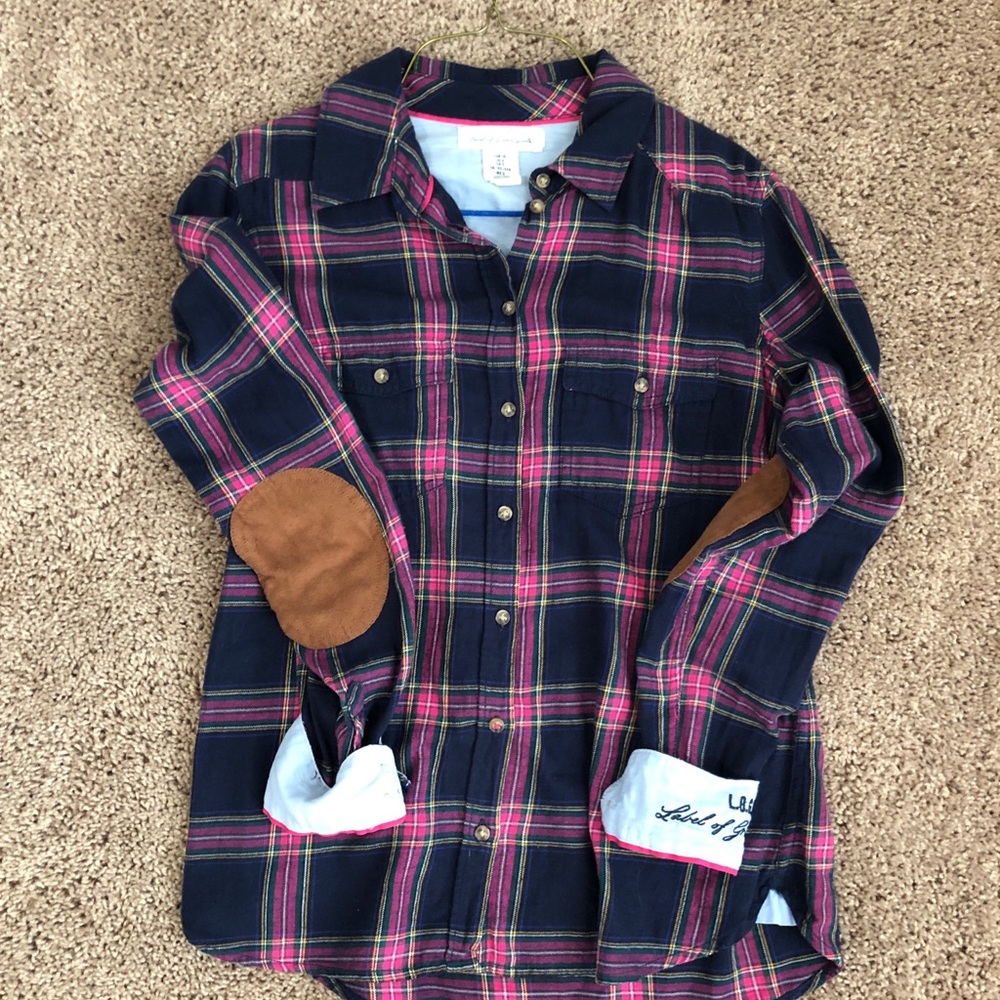Elbow patch flannel